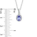 Zales ✨HP✨Oval Tanzanite & Diamond Accent Frame Pendant✨ Photo 1