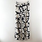 House of Harlow Floral Tropical Wide Leg Linen Blend Pants Black White 2 Photo 4