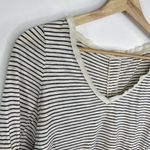 Anthropologie  Meadow Rue Cassia Cream Black Striped Top Women's Size Medium M Photo 5