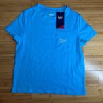 Reebok  Women's Bold Cyan Training Identity Classic logo Pocket T-Shirt|Size:S Photo 12