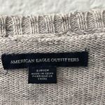 American Eagle  Ombré Grey Sweater Lace Up Photo 1