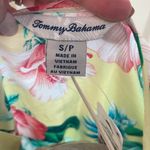 Tommy Bahama  yellow and pink hibiscus floral viscose oversized shirt Photo 6