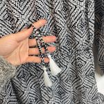 Victoria's Secret NWOT Women’s Black & White Tassel Romper Swim Cover Up Size M Photo 4