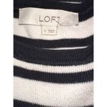 Loft  Women's Long Sleeve Sweater Black Cream Small Floral Photo 1