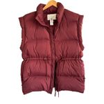 Aritzia Wilfred Laramie The Chalet Puffer Vest Goose Down Merlot Red Medium NWT Photo 3