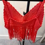 POL Orange Red Embellished Crop Camisole Photo 8