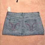 Hollister Medium Wash Embroidered Denim Mini Skort NWT Photo 5