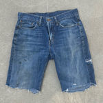 Levi's Levi Size 31 Distressed Denim Cutoff Shorts with Frayed Hem Jean Shorts Jorts Photo 0