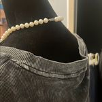 Central Park West Women's Black Long Sleeve Top with Blue Design Photo 3