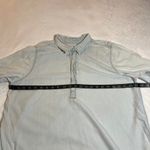 Sonoma Women's Quarter Button Up Chambray Blouse Size XL Casual Hipster Neutral Photo 6