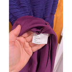 Tadashi Shoji Tadashi Collection Silk Purple Pleated Formal Gown Twist Bodice Cap Sleeve Long Photo 5