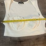 LULUS Relaxed Livin' White Waffle Knit Cropped Bustier Tank Top Size L Photo 8
