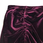 1. State  Burgundy Velvet Mini Skirt Pencil Ruched Red Purple Size XS Large‎ New Photo 6