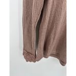 Entro Top Women SMALL Brown Purple Long Sleeve V-Neck Lace Trim Ribbed Photo 2