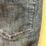 Karl Lagerfeld LIKE NEW Blue Fringe Crop Jeans Size 8 Photo 7