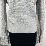 Club Monaco Gray Wool & Alpaca Blend Quilted Sleeve Cuff Knit Sweater Photo 9