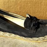 Salvatore Ferragamo  Espadrilles Flat Shoes Slip On Suede Leather Black 8 Photo 1
