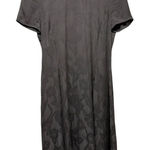 Emporio Armani Womens Sheath Dress Gray Size S 40 Floral Semi Sheer Pleated Photo 0