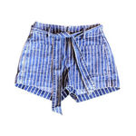 American Eagle  Blue, White and Orange Striped Shorts Photo 0