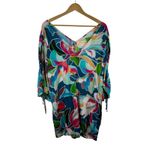 La Blanca Floral Romper Medium Cover Up Resort Colorful Tropical Lightweight Photo 2