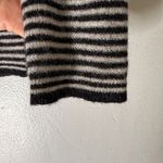 Madewell  XS alpaca blend off the shoulder sweater black stripe fitted top Photo 6