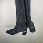 ZARA Basic | 41 Black Over the Knee Boots with Block Heel and Pull-On Style Photo 5