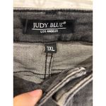 Judy Blue  1XL Denim Shorts Distressed Frayed Hem‎ Gray Wash Plus Size Photo 2