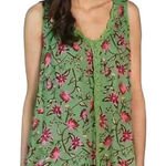 Matilda Jane WEEKEND AWAY GREEN PINK FLORAL TANK WOMEN SIZE MEDIUM Photo 0