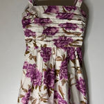 Abercrombie & Fitch abercrombie fitch Emerson Poplin Wide Strap Mini Floral Dress Purple XS Photo 0