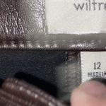 Wilfred Wo size 12 DEEP BROWN SUPPLE PLEATHER PANTS W/ Pockets EUC Photo 3