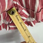 American Eagle American Eagle Shorts Womens 4 Red White Striped Linen Blend Coastal Y2K Indie Photo 3