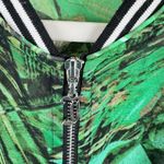 Juicy Couture Green Tropical Palm Print Full Zip Sheer Lightweight Jacket Sz XL Photo 5
