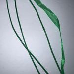 Murano Glass Heart Pendant Necklace Clear Green Pink Gold Hand Painted Flower Photo 5