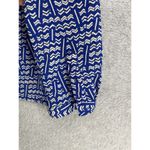 HD in Paris  Anthropologie Women's Half Button Down Shirt Blue Size 04 Chevron Photo 4