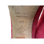 KK DODDS Mary Jane Heels in Red Nubuck Suede Size 38.5/ US 8 Photo 6