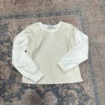 Evereve  Faux Leather crewneck sweatshirt m Photo 4