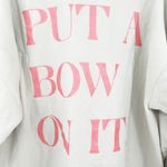 Gildan Womens Coquette Put A Bow On It Graphic Crewneck Sweatshirt Size XL Beige Photo 5