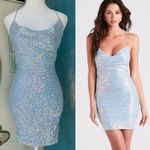 Windsor  All About The Shimmer Sequin Lace Up Dress Photo 1