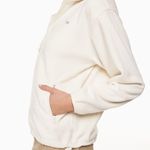 Aritzia Tna Sno Polar Oversized Fleece Zip Hoodie (S) White Photo 2