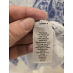 Liz Claiborne Vintage Y2K XL Blue White Paisley Print Pullover V-Neck Sweater Photo 6