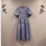 Jonathan Simkhai Faith Metallic Midi Dress 12 Blue Photo 1