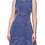 Reiss Nelly Spot Print Day Dress A Line Mini Lined Party Navy Blue 4 Photo 1