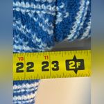 American Eagle Sweater Women Blue White Cropped Pullover Knit Winter Y2K Ski XL Photo 5