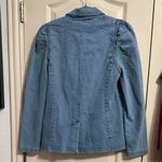 Elan 💙💖 NWT Puff Sleeve Light Denim Blazer Photo 2