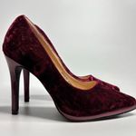 Penny Loves Kenny Women's Opus PL Stiletto Pumps in Wine Crushed Velvet Photo 4