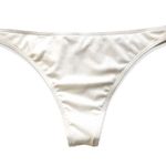 🔃White Ribbed Bikini Swimsuit Bottom Size L Photo 1