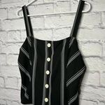 Vince Camuto NWT Womens Black Striped Square Neck Tank Top M. Photo 1