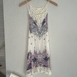 Free People Intimately Lace Slip Mini Dress White Purple Boho Indie Festival Photo 1