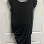 Bisou Bisou Black Helena Rouched Mock Neck Midi Dress Photo 9