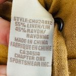 Womens Jules & Leopold L Linen Blend Drawstring Pants Tan Lightweight Casual Size L Photo 3